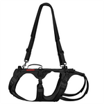 Back view of black OneTigris LIFT RIG dog mobility harness