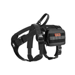 OneTigris GUARDIAN Dog Harness Set, black tactical harness with detachable pouch