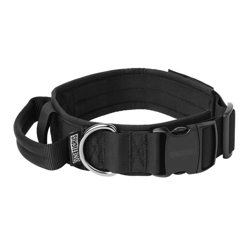 OneTigris Hunde Halsband mit Metallschnalle für Hunde (Schwarz, XL OneTigris Hunde Halsband mit Metallschnalle für Hunde (Schwarz, XL