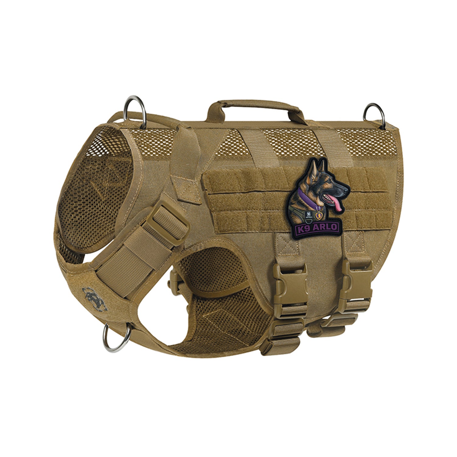 K9 ARLO’S LIMITED-EDITION PURPLE HEART PATCH WITH HARNESS: PAY IT FORWARD PATCH SET 