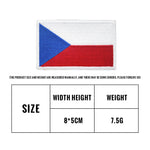 Czech Republic national flag morale patch, hook-and-loop patch for dog vests