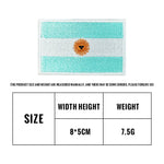 Argentina flag hook-and-loop embroidered patch, tactical patch for dog harness customization