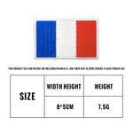 France flag embroidered hook-and-loop patch, MOLLE-compatible tactical patch for dogs