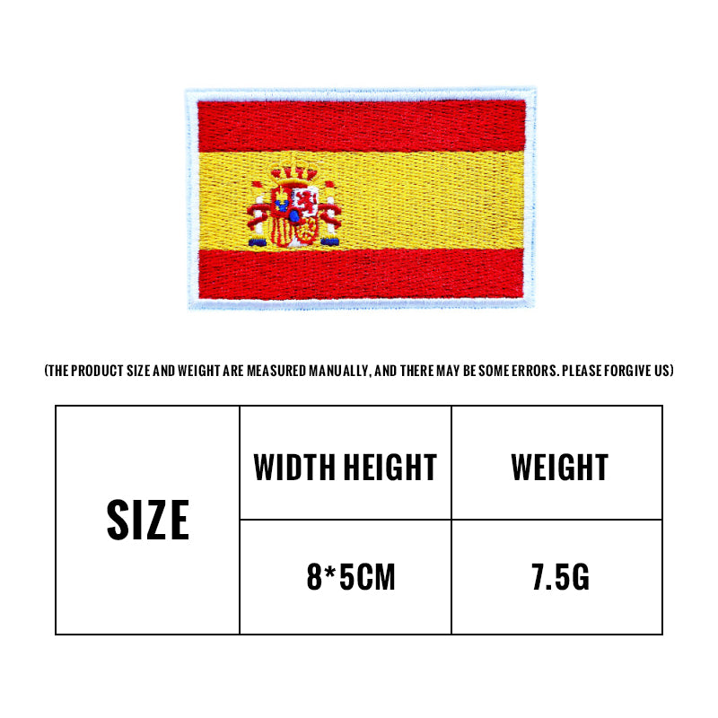 Spain national flag morale patch, hook-and-loop patch for tactical dog harnesses