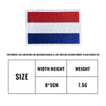 Netherlands national flag morale patch, hook-and-loop embroidered patch for dog accessories