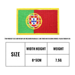 Portugal flag embroidered hook-and-loop patch, custom patch for dog gear