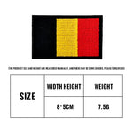 Belgium national flag morale patch, hook-and-loop embroidered patch for tactical dog gear