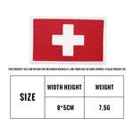 Switzerland national flag morale patch, hook-and-loop patch for dog gear customization