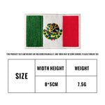 Mexico flag embroidered hook-and-loop patch, MOLLE-compatible patch for dog vests