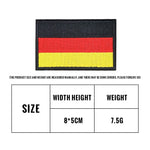 Germany flag embroidered hook-and-loop patch, tactical morale patch for dog harness accessories