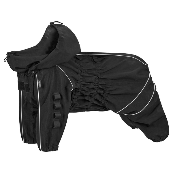 RIDERSTORM Waterproof Dog Rain Jacket – Reflective Hooded Coat