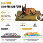 Pressure relief orthopedic foldable dog mat for dog crate, joint support memory foam bed for large german shepherd