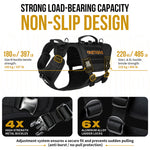 TITAN-FLOW dog harness with 4 metal buckles and 6 aluminum adjustment buckles