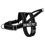 OneTigris HALO black reflective no-pull dog harness with front and back leash rings