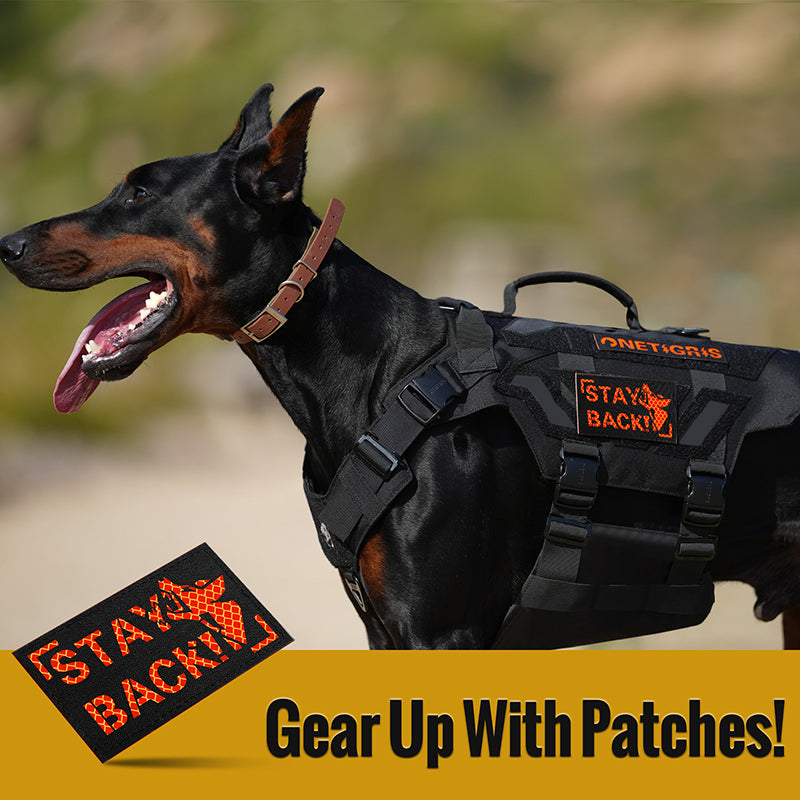 BARKING DOBIE HI-VIS Patch-Black – ONETIGRIS DOG GEAR