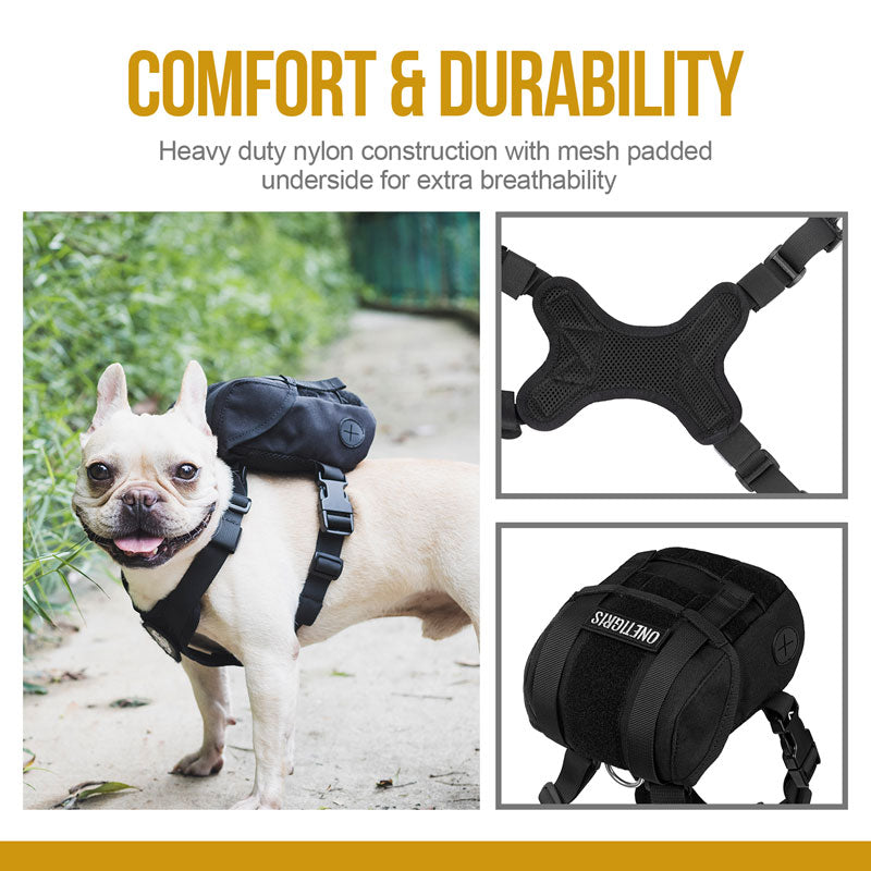 north face dog backpack Small Dog Backpack – 1.6L 1000D Nylon with Poop Bag Exit