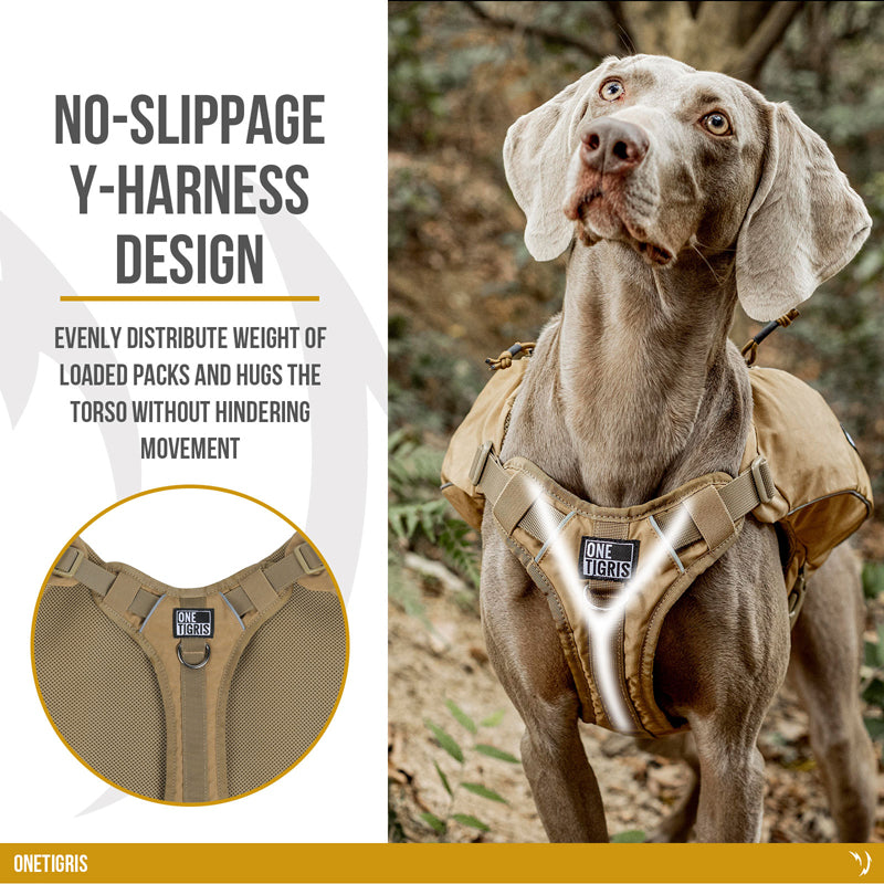 Lightweight Dog Backpack – 420D Nylon Saddle Bags for Hiking