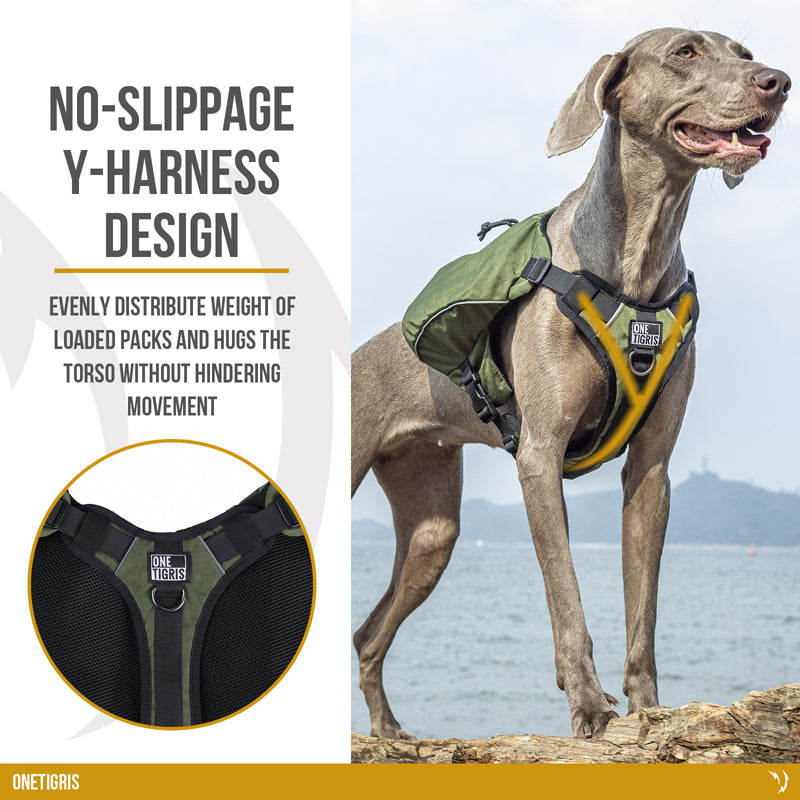 Lightweight Dog Backpack – 420D Nylon Saddle Bags for Hiking